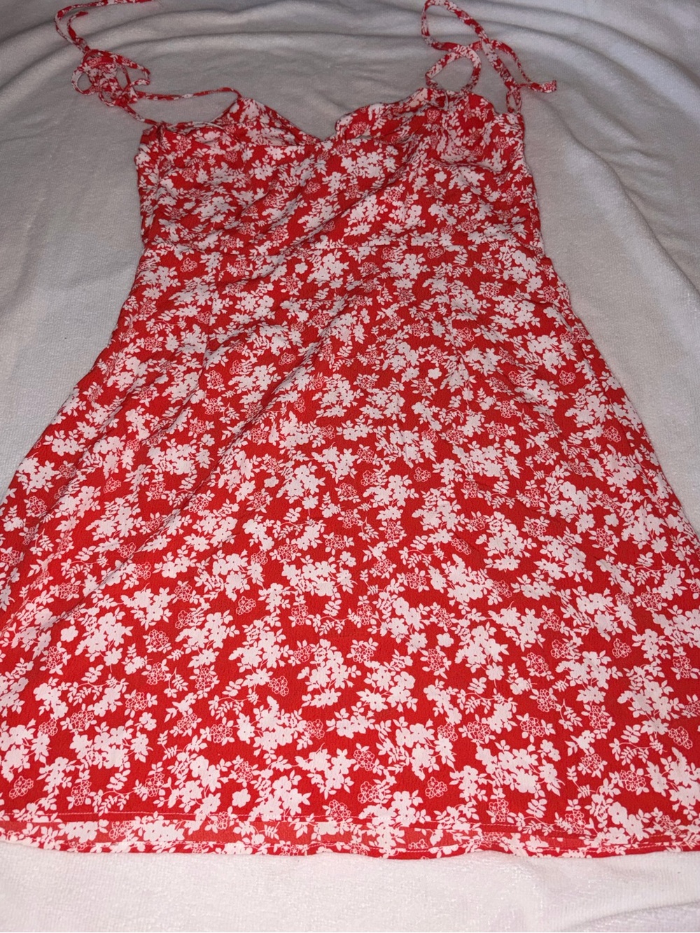 The Impeccable Pig Coral-Red Floral Sundress